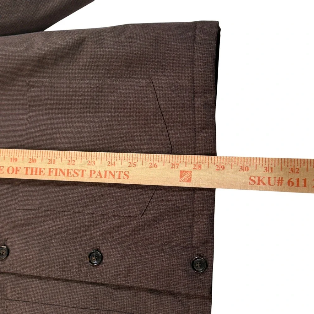 Banana Republic Mens Tailored Puffer Jacket Dark Oak Houndstooth Brown Large NWT